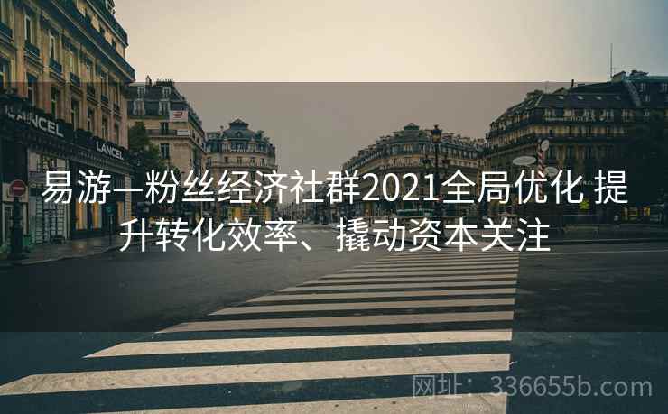易游—粉丝经济社群2021全局优化 提升转化效率、撬动资本关注